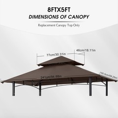 Rectangular Waterproof Canopy Top for Model L-GG001PST-F – Stylish Outdoor Cover