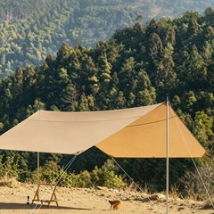 Stainless Steel Tarp Support Poles 226 cm 89 in 6 Section for Tent Canopy Setup