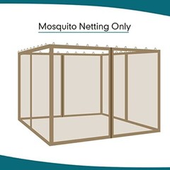 Gazebo Universal Mosquito Netting – Outdoor Gazebo Canopy 4-Panel Screen Wall…