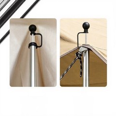 Stainless Steel Tarp Support Poles 226 cm 89 in 6 Section for Tent Canopy Setup
