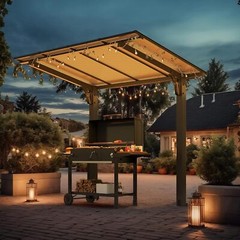 Hardtop Gazebo Freestanding Metal Carport Patio Pergola Roof Awning Shelter