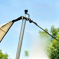 Stainless Steel Tarp Support Poles 226 cm 89 in 6 Section for Tent Canopy Setup