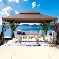 Outdoor Gazebo 10x10ft 12x20ft Heavy Duty Waterproof Garden Canopy Patio Tent