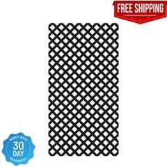 Veranda Garden Vinyl Lattice 4 ft x 8 ft Black Resists Discoloration Scratches