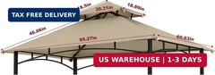 Grill Gazebo Replacement Canopy Roof Outdoor Double Tiered Barbecue Gaz