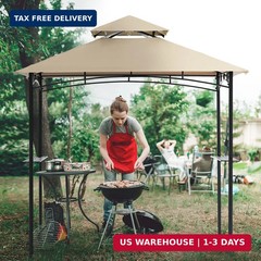 Grill Gazebo Replacement Canopy Roof Outdoor Double Tiered Barbecue Gaz