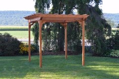A&L Furniture Co. Amish-Made Cedar Pergola with Swing Hangers – 3 Size Options