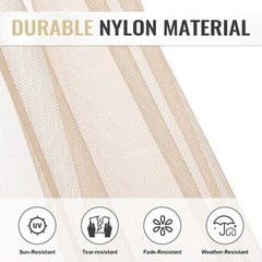 Durable 12&prime; x 16&prime; Mosquito Netting with Double Zippers for Easy Patio Access
