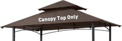 5×8 Ft Grill Gazebo Replacement Canopy Top Cover For Model L-GG001PST-F Khaki