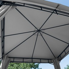 Garden Gazebo 10×10 ft 10×13 ft Softtop Polyester Roof Steel Frame Click System