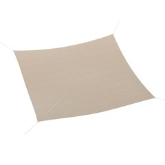 20ft Rectangle Sun Sail Shade Canopy with Included Nylon Attachment Ropes, Sand