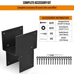 4 Pack Heavy Duty 6X6 Stainless Steel Post Caps Tie Bracket For Wood Beams