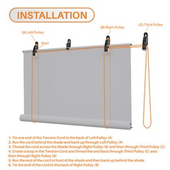 Outdoor Roll Up Shade Hollowed Roller Shade Blind UV Patio Porch Pergola Beige