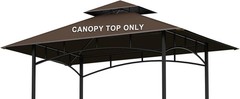 Grill Gazebo Replacement Canopy Top – 5&rsquo;X8&prime; Outdoor BBQ Tent Roof Cover Double
