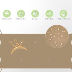 85 » x 208 » Universal Pergola Replacement Cover for Doubleton Steel Khaki