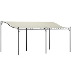 Cream White Outsunny 10&prime; x 16&prime; Outdoor Pergola Canopy, Metal Patio Canopy