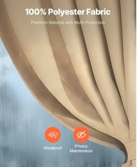 Gazebo Privacy Curtain 10&prime; x 10&prime; x 6.9&prime; Waterproof Gazebo Curtains Gray