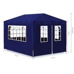 Party Tent Blue Polyethylene 9.8 x 13.1 ft UV-resistant materials