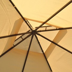 10&prime; x 10&prime; Outdoor Patio Gazebo with Curtains, Two-Tier Roof