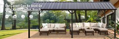 10&prime; x 20&prime; Carport Outdoor Heavy Duty Metal Galvanized Car Shelter Garage Gazebo