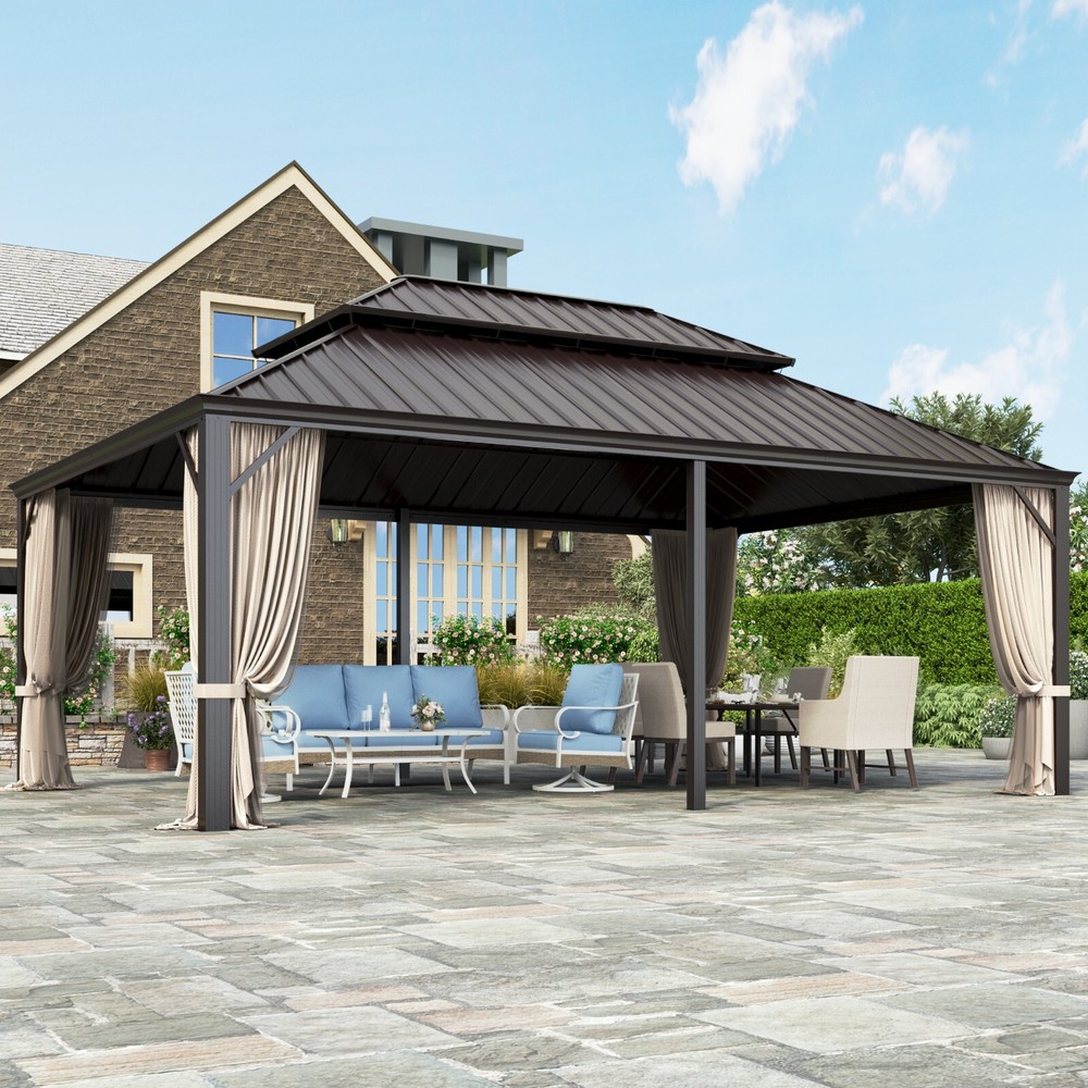 14&rsquo;x20&prime; Gazebo Outdoor Gazebo Hardtop Gazebo Pergolas and Gazebos Clearance
