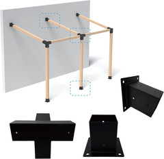 Pergola Bracket Kit 4X4, Including 1 Wall Base, 1 105 ° 4-Way and 1 Bases, 1 Set