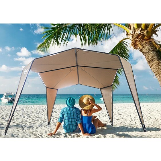11&prime; X 10&prime; Beach Tent Sun Shelter UPF50+Outdoor Shade for Camping Trips, Fishing