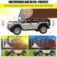 10 x 20 Ft Carport Replacement Canopy Cover Garage Top Tent 10 x 20 ft, brown
