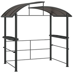 8&prime; x 5&prime; Outdoor Grill Gazebo BBQ Canopy with Vented PC Roof, Side Shleves