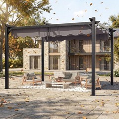 10&rsquo;x12&prime; Patio Metal Outdoor Heavy-Duty Gazebo Shelter for Backyard,Deck, Garden