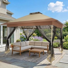 Outdoor Gazebo 13x13FT Heavy Duty Canopy Patio Tent with Mosquito Netting NEW