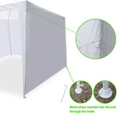 10&Prime;x10&Prime; Durable Canopy Party Wedding Tent Gazebo w/4 Side Walls Outdoor White