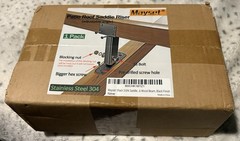 (2) Pergola Roof Riser Black Saddle 304 Stainless Steel Adjustable Angle