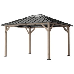 10&rsquo;x12&prime; Hardtop Gazebo with Steel Roof, UPF50+ Permanent Pavilion