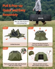VEVOR 13-Sided Spherical Pop up Gazebo Screen Tent 13 x 13 ft for 10-12 Persons