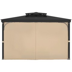 Outdoor Gazebo Privacy Curtain 13&prime; x 10&prime; x 7&prime; Waterproof Gazebo Curtains Khaki
