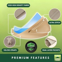 Garden Winds Durable Replacement Canopy Top – Classic Sand, 350 LCM432B-V26