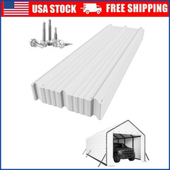 16PCS Roofing Panels for Metal Carport 13x26ft 13x21ft 13x16ft Metal Carport Kit