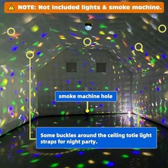 Sewinfla 30x20x13Ft Inflatable Nightclub 2×680W Blowers White Party Tent
