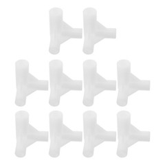 10Pcs Multipurpose Plastic Tee Connectors for Bed Net Frame Mosquito Net White