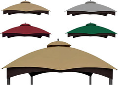 Beige Gazebo Replacement Canopy Top 10×12 Outdoor Waterproof UV Resistant