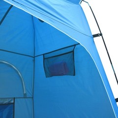 Silver Coated Polyester Shower Tent with Removable PE Floor 130x130x210cm