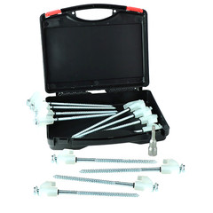 Stainless Steel 8 inch Ground Stakes 12 Pack for Camping Tents Inflatable