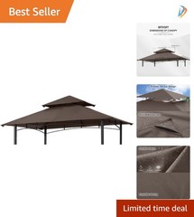 Durable Brown Rectangular Canopy Top for L-GG001PST-F Gazebo – Firesafe