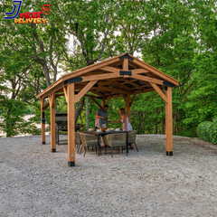 Norwood 20 Ft. X 12 Ft. All Cedar Wooden Carport Pavilion Gazebo with Hard Top S