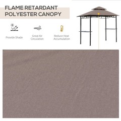 Durable Grill Gazebo PA-Coated Polyester Rust-Resistant Frame