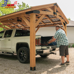 Norwood 20 Ft. X 12 Ft. All Cedar Wooden Carport Pavilion Gazebo with Hard Top S