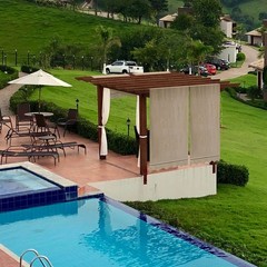 2pcs 15.5x4Ft Pergola Canopy Replacement Cover Tan UV20+ 180g w/ Valance