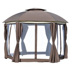 12X12 ft Outdoor Backyard Patio Canopy Gazebo Tent with Sidewalls Clearance