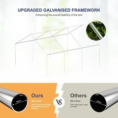 16&rsquo;x20&prime; Outdoor Party Tent Heavy Duty Wedding Event Gazebo Canopy w/8 Removable